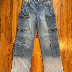 Blue Cargo Women Jeans